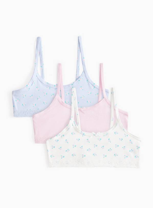 Ditsy Floral Print Crop Tops 3 Pack 11-12 years